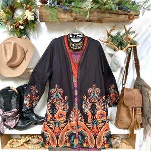 Enchanting boho open boho front cardigan/cover up w Gypsy western vibe
